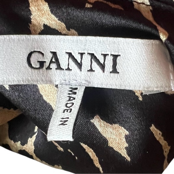 Ganni Animal Print silk Camisole Top - Picture 4 of 5